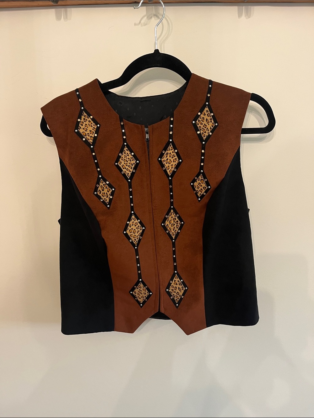 JLC Custom Outfitters Brown and Black Embellished Women's Western Vest